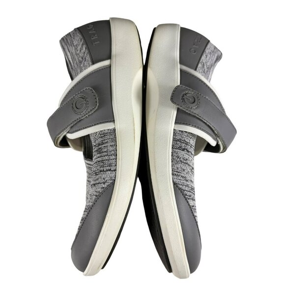 Alegria By PG Lite Traq Women's Gray Knit Mary Jane Shoes With Adjustable Strap - Picture 7 of 11
